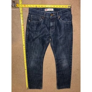 Levis 511 Slim Dark Wash Blue Denim Jeans Size 18 Reg 29x29 Mens Boys T03-04